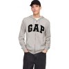 GAP Logo GAP French Terry Zip Heather Grey L