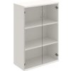 Policová skriňa Strong, 80x115,2x40 cm, biela - 1 kus - 1 KS - nie - 2 - 60 mesiacov - rovná - uzatvorená - Hobis - Biela - 2x sklenené - 80 cm - Strong - 40 cm - 115.2 cm - 48.5 kilogramu HOBIS