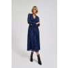 Blue dress with floral print čierna | modrá | biela 40 Moodo 5904152431215
