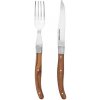 Orion Steak set – nôž a vidlička, nerez/drevo