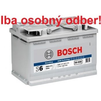 Bosch S6 12V 70Ah 760A 0 092 S60 080 od 179 € - Heureka.sk