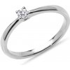 Zásnubný prsteň z bieleho zlata s briliantom R122b