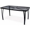 Noela Lana steel ZWMT-24 Záhradný stôl, 150 × 90 cm, oceľ, čierny