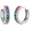 AGAIN Jewelry Stříbrné kruhové náušnice s kubickými zirkony AJNS0046