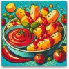 Vymalujsisam.sk Diamantové maľovanie - Pop art - Hranolky Veľkosť: 50x50cm, Rám: Na kartónovej doske, Diamanty: Hranaté