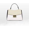 CROMIA TESS kožená kabelka bielo-čierna