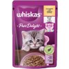 Mokré krmivo pre mačky Whiskas Junior, kapsička 85 g, kuracie mäso v želé pre mačiatka