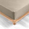 Svetlohnedá napínacia plachta z bavlneného perkálu 180x200 cm Percaline – douceur d'intérieur