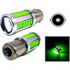 LED žiarovka P21W BA15S 12-24V ZELENÁ pre USA vozidlá, 33 LED, jednovláknová (brzdové svetlo)