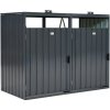 CoverTech Kryt pre 2 120 l alebo 240 l odpadkové koše Alabama antracit