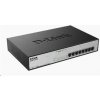 D-Link DGS-1008MP 8-port Gigabit PoE switch, 8x gigabit PoE RJ45, PoE budget 140W