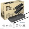 Club3D Dokovací stanice USB-C 11v1, 2xDP, 3xUSB-C, 3xUSB, 1xRJ45, čtečka SD karet, černá (CSV-1581)