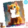 CoolArts Ryšavé mačiatko - JoyStart (4 ks) - Drevené puzzle