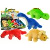 Lean Toys Mini plyšové zvieratko Dinosaurus – Mix farieb