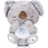 Plyšová dychajúca hračka s hudbou koala biela/sivá