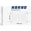 KORAD Radiátor 11K 400/1300 (KORAD 11K 400/1300)