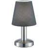 Trio 599700142 stolné svietidlo Mats II 1x40W | E14 - dotykový spínač, nikel, sivá
