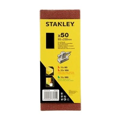 Stanley brusné papíry, 15x P60, 20x P100, 15x P150