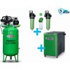 AtmosSestava kompresor + sušička + filtrace - SAP5,5/270S příkon 5,5 kW, výkon 750 l/min, 10 bar, stojatý vzdušník 270 l, sušička, filtrace
