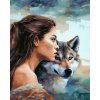 ZUTY Obrazy na stenu - Spojenectvo ženy a vlka Rámovanie: vypnuté plátno na rám, Rozmer: 40x50 cm