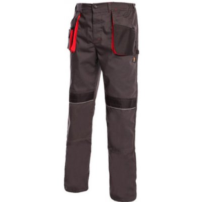 Procera pracovné nohavice do pása PROTECH 260 sivo červené