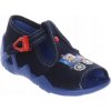 BEFADO 217P120 CHLAPČENSKÉ TEXTILNÉ SANDÁLE, DOMÁCE PREZÚVKY, PAPUČE, Námornícka Modrá, Veľkosť 23