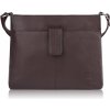 Paolo Peruzzi Dámska kožená kabelka cez rameno E-27-BR | tmavohnedá E-27-BR
