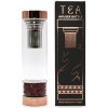 AWM Fľaška na Čaj z Krištáľového Skla - Rose Gold - Jaspis Červený 1ks