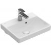 VILLEROY & BOCH - Avento Umývadielko 45x37 cm, s prepadom, 1 otvor na batériu, alpská biela 73584501