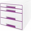 Zásuvkový box LEITZ WOW CUBE purpurový (52132062)