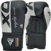 Boxerské rukavice RDX F4 so suchým zipsom Farba: sivá, Veľkosť: 10 oz