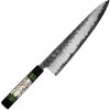 Konoll Knives Kuchyňský nůž Chef/Gyuto 210 mm Konoll® Black Forging Aogami - Green