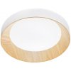 Luce Ambiente Design stropné LED svetlo Arka, Ø 40 cm, biele/drevený vzhľad, kov, CCT - I-ARKA-PL40-BCO