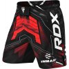 RDX IMMAF APPROVED MMA FIGHT & TRAINING SHORTS čierna červená biela