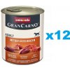 Animonda Gran Carno Original Adult bravčové a hydinové srdcia 12 x 800 g