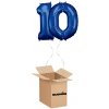 HeliumKing Balónový box - Narodeninové číslo 10 modré 86 cm