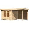 Drevený záhradný domček ASKOLA 3,5 s prístavkom 240 Lanitplast