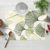 Biante Bavlnené prestieranie na stôl Sandra SA-576 Zelené Ginkgo listy na bielom 35x45 cm
