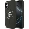 Karl Lagerfeld MagSafe silikónové puzdro Karl&Choupette s krúžkom pre iPhone 17 čierne (KLHMP17SSCMKCRHK)