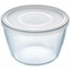 PYREX Dóza na potraviny s vekom okrúhla, číre sklo, 17x11cm, 1,6L, PYREX