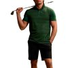 Pánska polokošeľa Callaway Golf SS LOGO JACQUARD POLO DARK GREEN L
