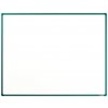 Biela magnetická popisovacia tabuľa s keramickým povrchom boardOK, 1500 x 1200 mm, zelený rám