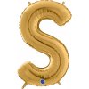 Balón písmeno S zlaté 66 cm