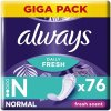 Always Daily Fresh Normal slipové vložky s parfumáciou 76 ks