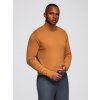 Ombre Men's knitted single-color turtleneck with viscose - camel hnedá XL Ombre 5902228919575