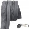 Špirálový zips Grafitový 8 mm, metráž