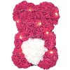 Darček Medvedík z ruží ružovo-biely 25cm DMRB-25 s LED