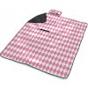 Sablio Plážová deka Ružovo-biele kosoštvorce: 200x140 cm