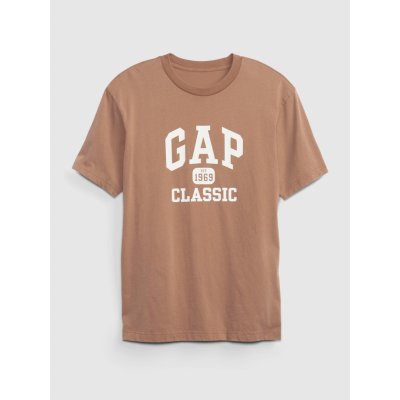 GAP pánske tričko Logo 1969 Classic Organic hnedé