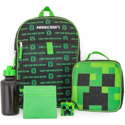 Batoh Minecraft - Mobs - Batoh, desiatový box, fľaša na pitie, prívesok (5055756814055)